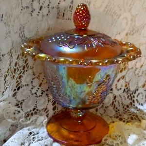 Vintage Carnival Glass candy dish